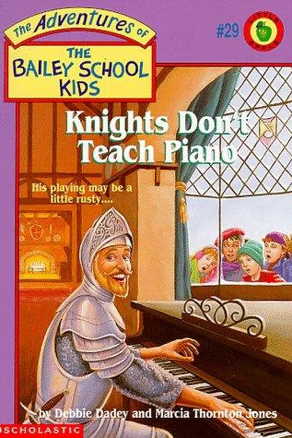 Capa de Knights Don't Teach Piano (Adventures of the Bailey School Kids #29)