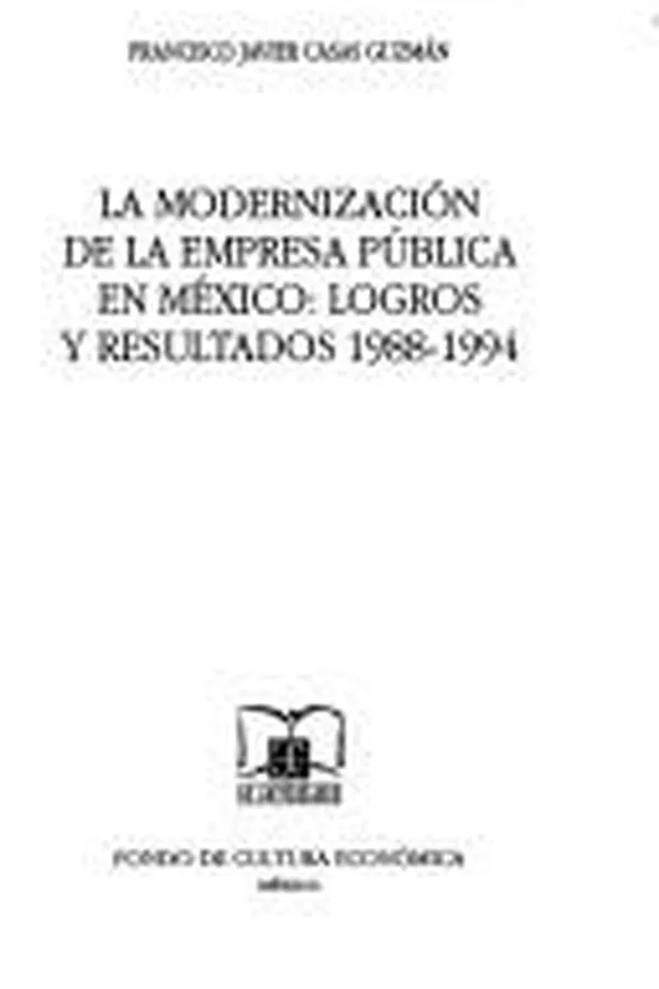 Capa de La modernización de la empresa pública en México
