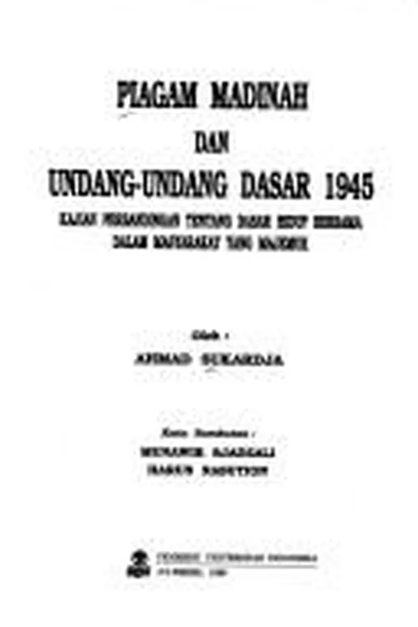 Capa de Piagam Madinah dan Undang-Undang Dasar 1945