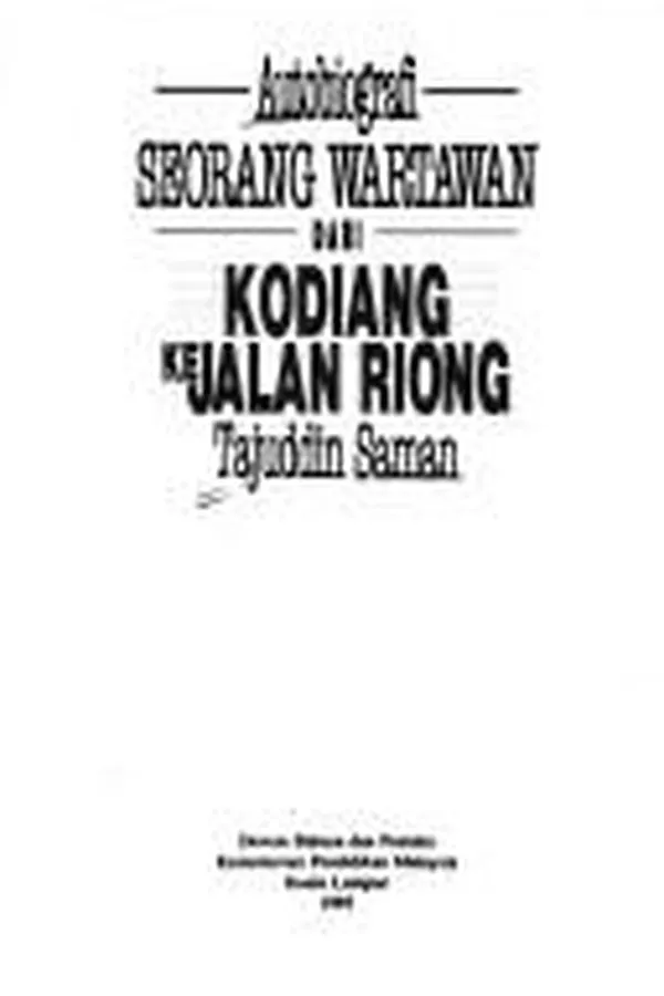 Capa de Dari Kodiang ke Jalan Riong