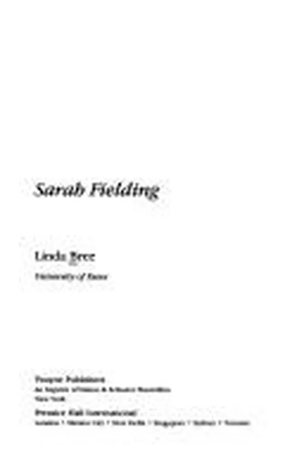 Capa de Sarah Fielding