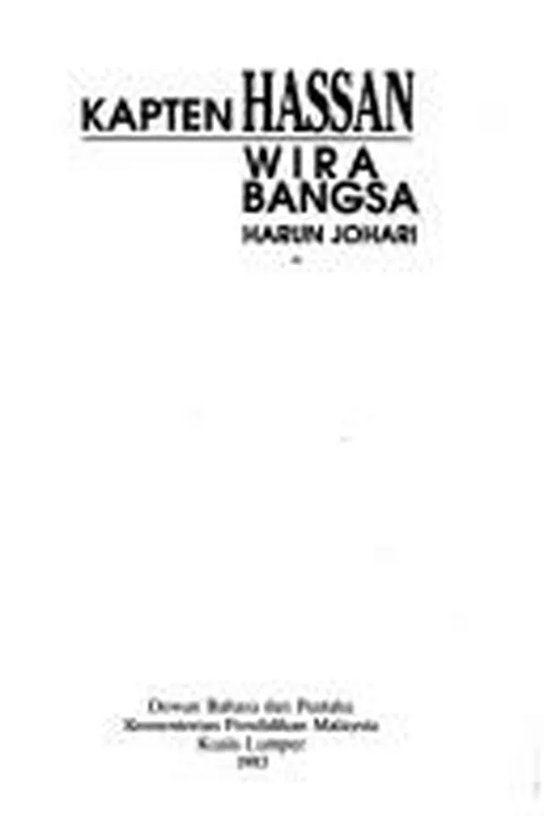 Capa de Kapten Hassan wira bangsa