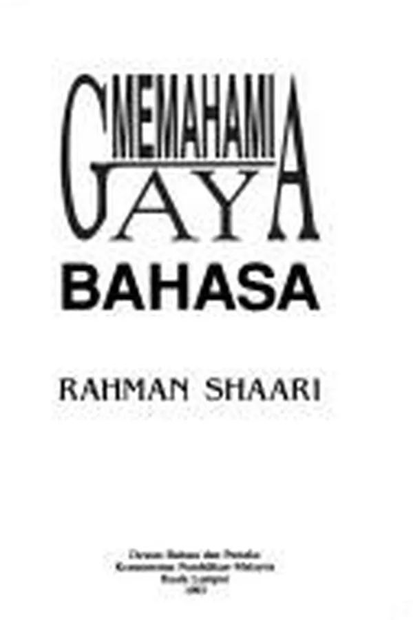 Capa de Memahami gaya bahasa