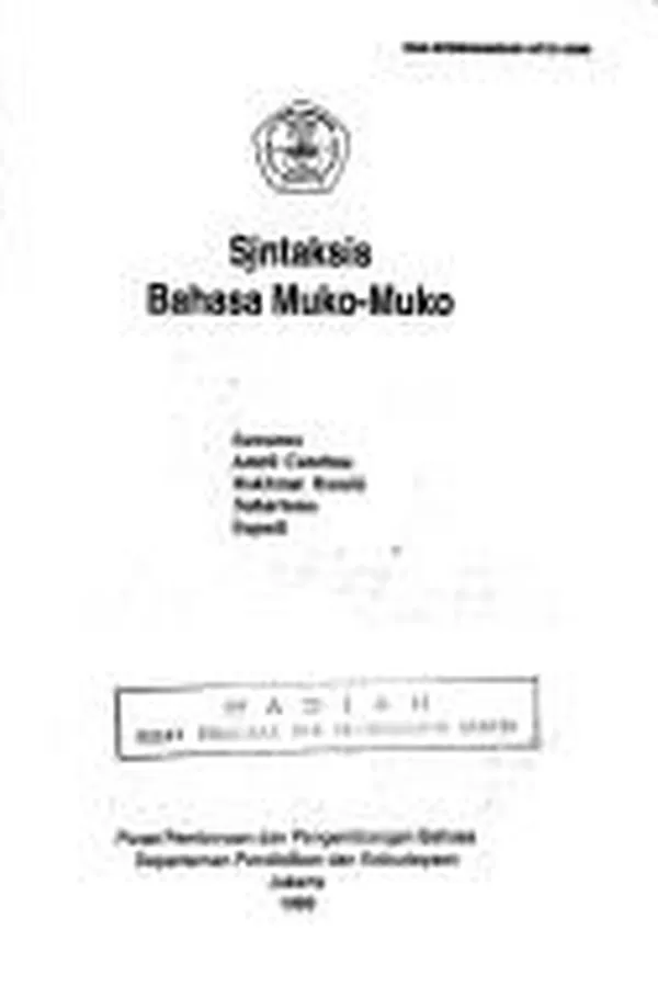 Capa de Sintaksis bahasa Muko-Muko