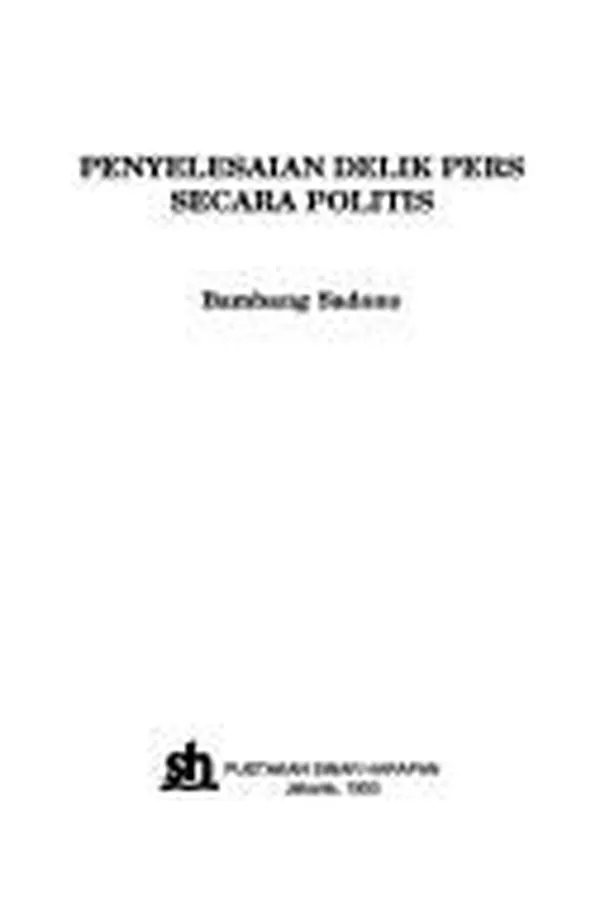 Capa de Penyelesaian delik pers secara politis