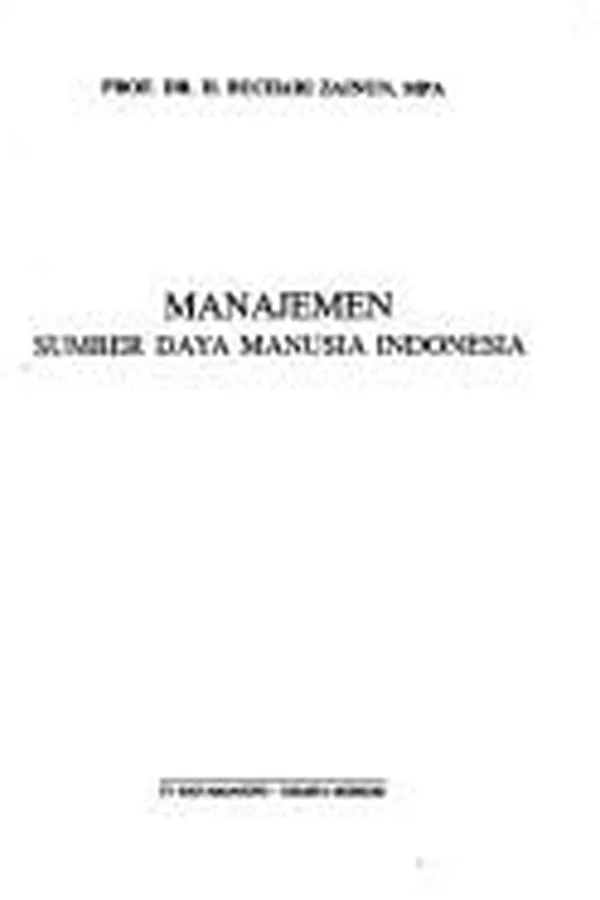 Capa de Manajemen sumber daya manusia Indonesia