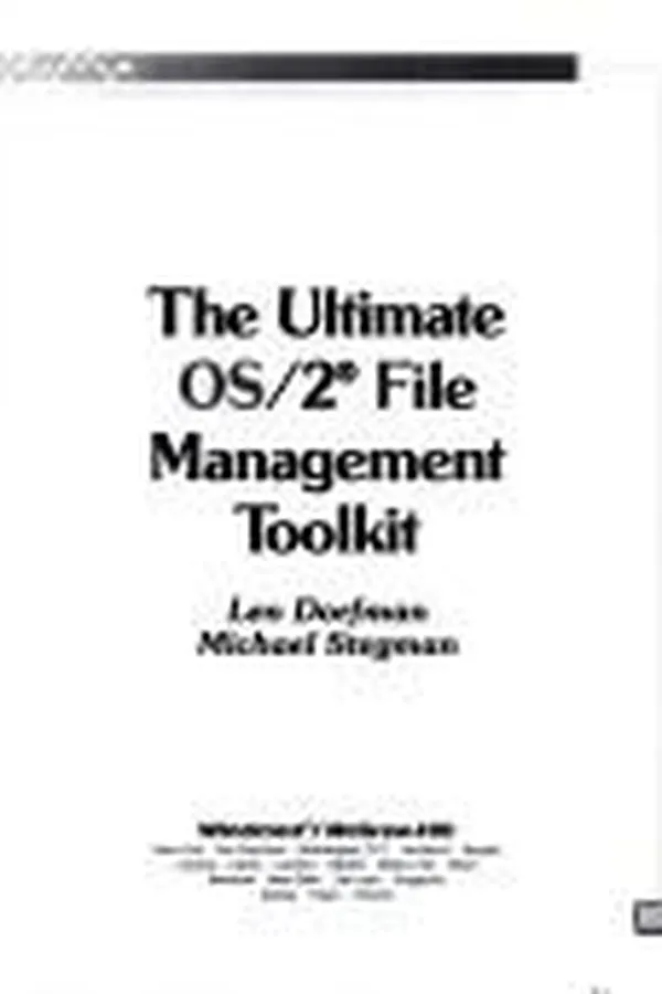 Capa de The Ultimate OS/2 File Management Toolkit