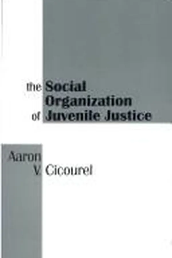 Capa de The social organization of juvenile justice
