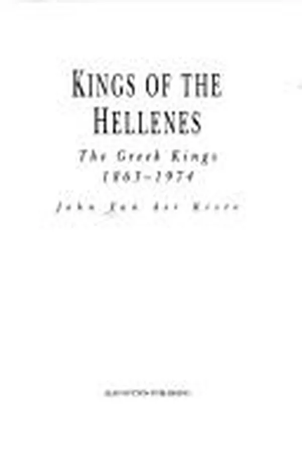 Capa de Kings of the Hellenes