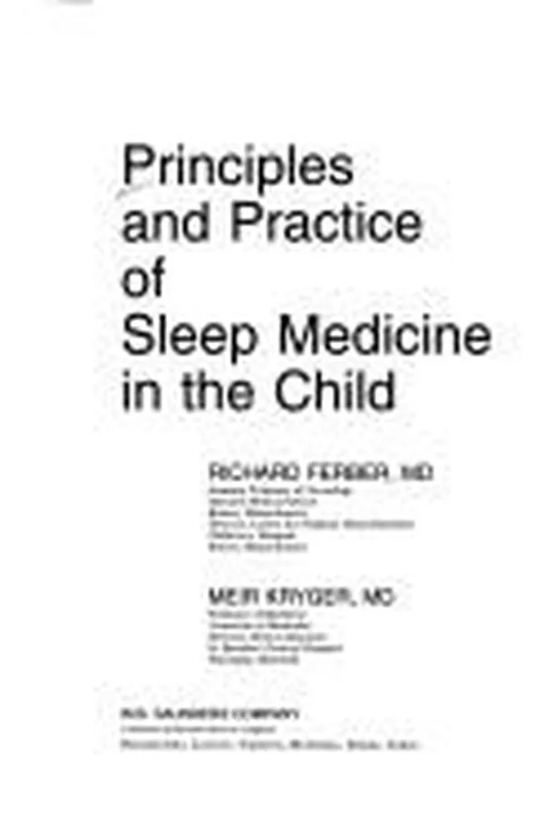 Capa de Principles and practice of sleep medicine in the child