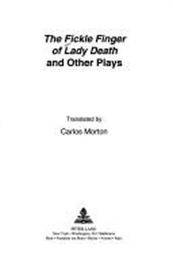 Capa de The Fickle finger of Lady Death and other plays