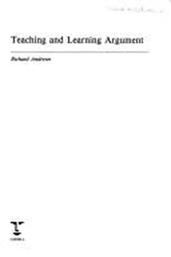 Capa de Teaching and learning argument