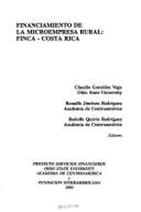 Capa de Financiamiento de la microempresa rural