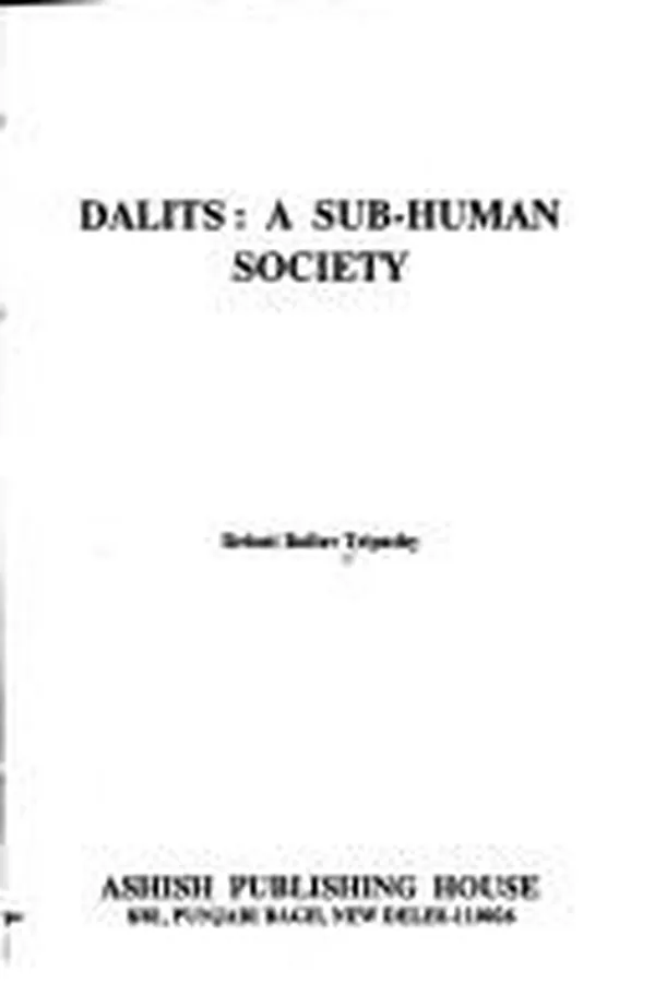 Capa de Dalits, a sub-human society