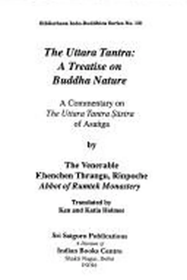 Capa de The Uttara Tantra, a treatise on Buddha nature