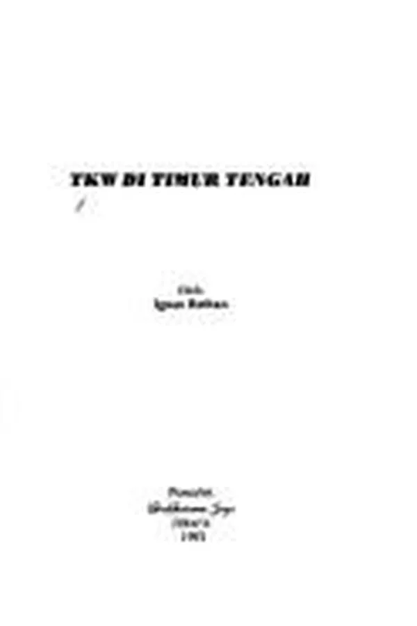 Capa de TKW di Timur Tengah