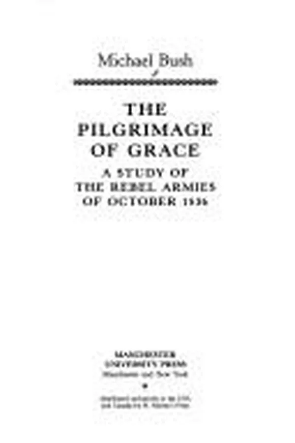 Capa de The pilgrimage of grace