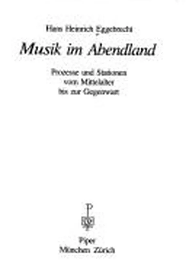 Capa de Musik im Abendland