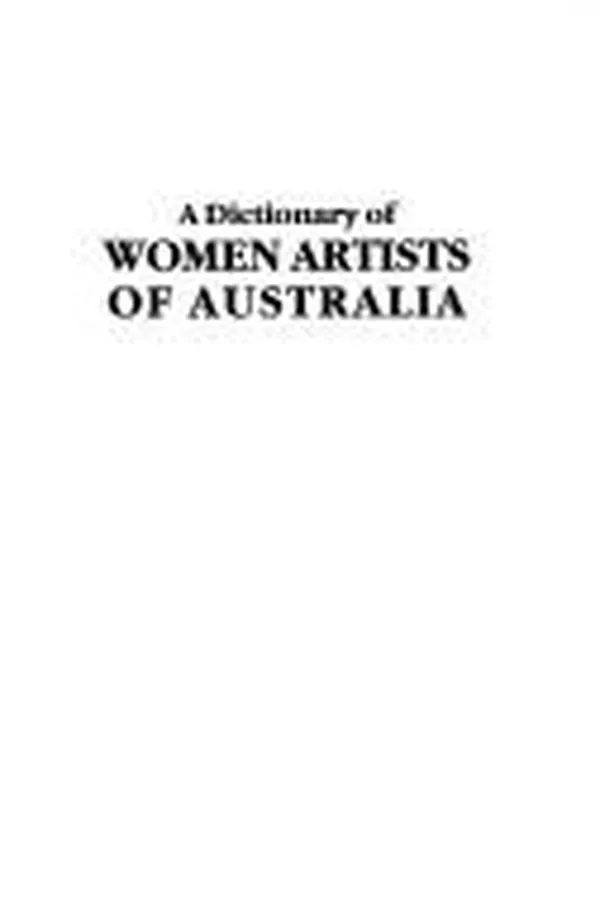 Capa de A dictionary of women artists of Australia