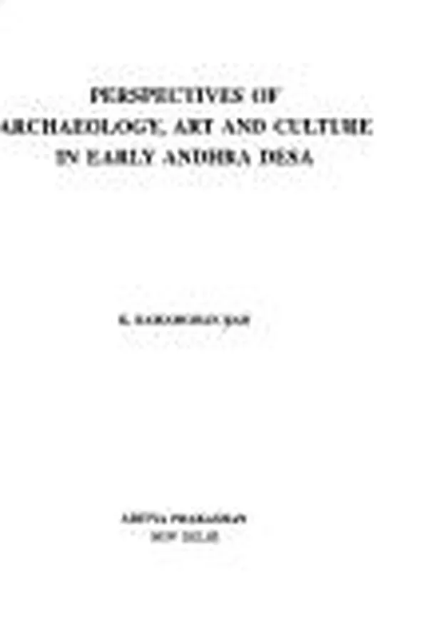 Capa de Perspectives of archaeology, art, and culture in early Andhra Desa