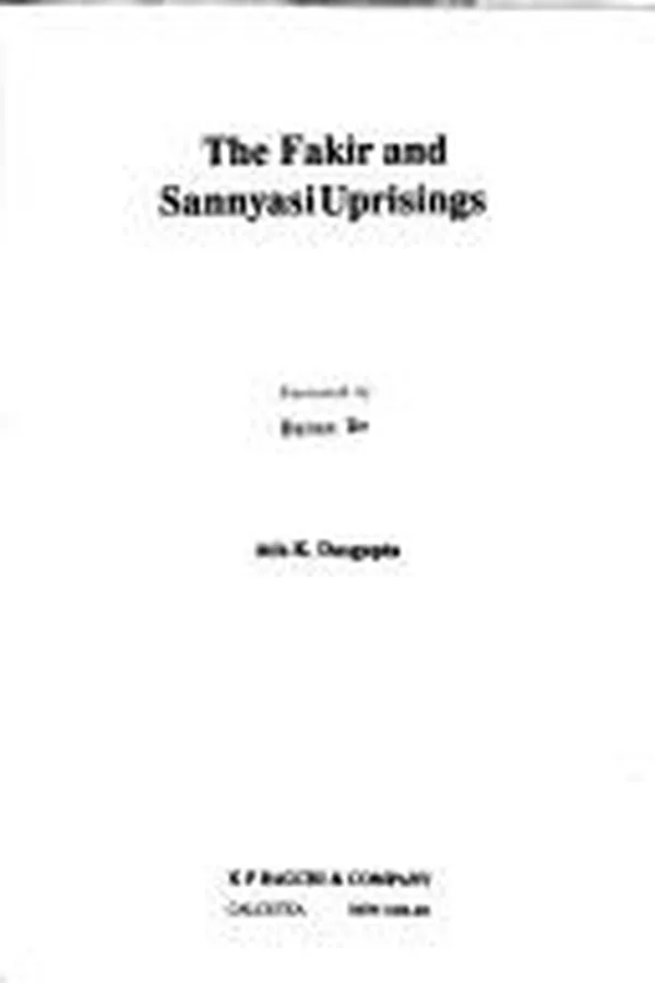 Capa de The fakir and sannyasi uprisings