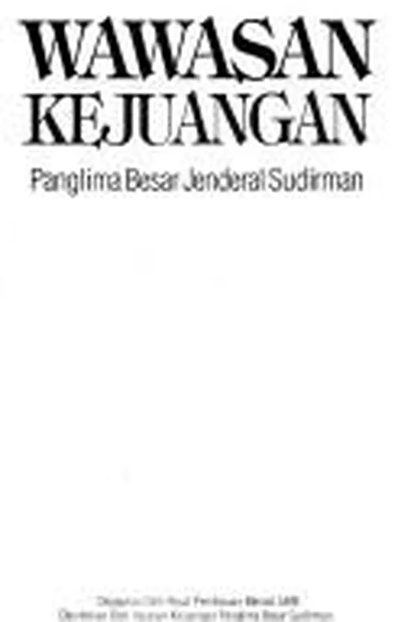 Capa de Wawasan kejuangan Panglima Besar Jenderal Sudirman