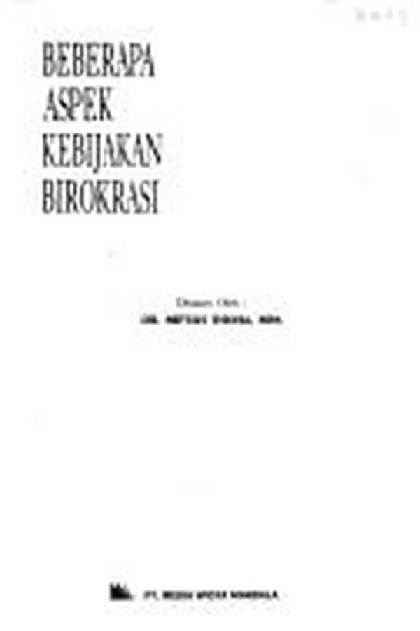 Capa de Beberapa aspek kebijakan birokrasi
