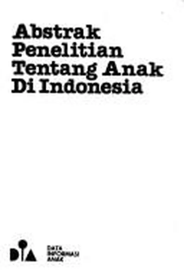 Capa de Abstrak penelitian tentang anak di Indonesia