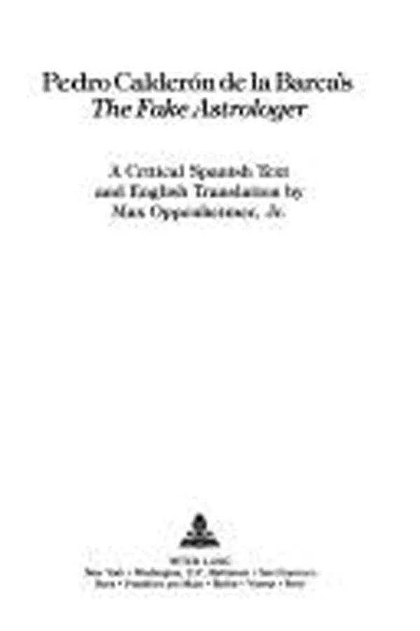 Capa de Pedro Calderón de la Barca's The fake astrologer