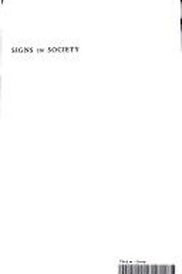 Capa de Signs in society