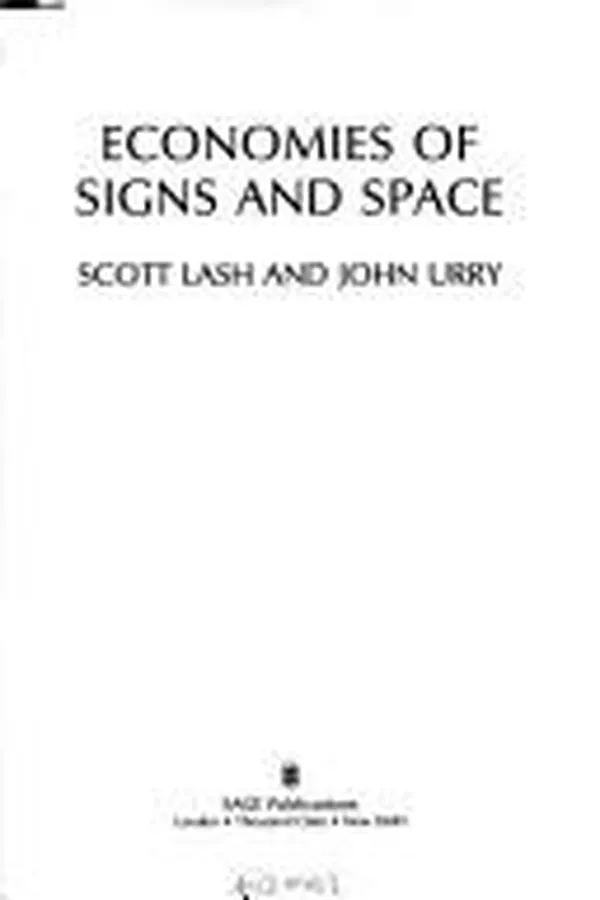 Capa de Economies of signs and space