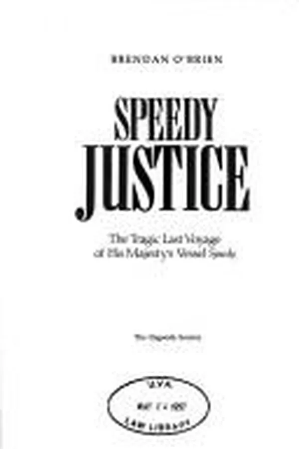 Capa de Speedy justice