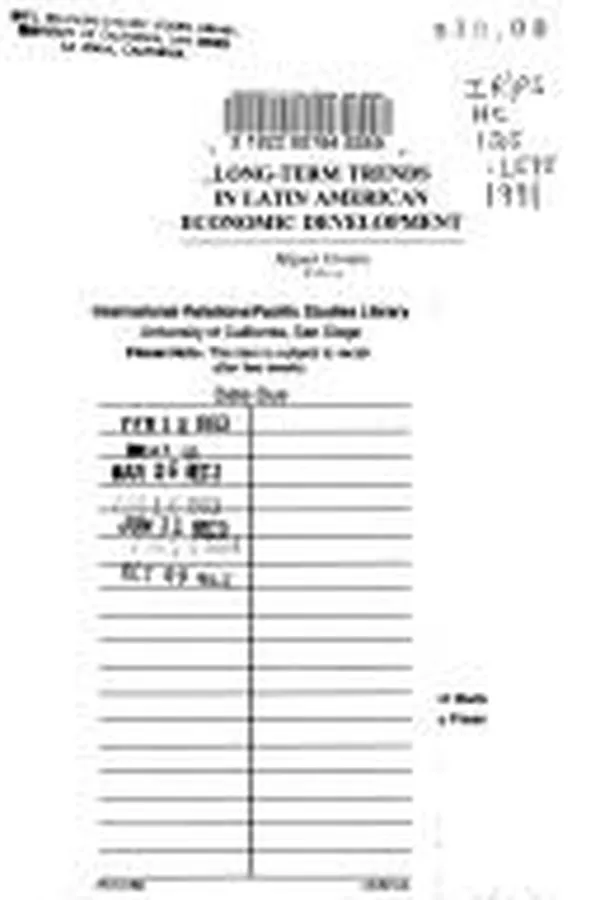 Capa de Long-term trends in Latin American economic development