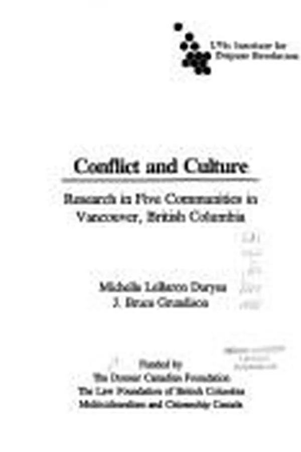 Capa de Conflict and culture