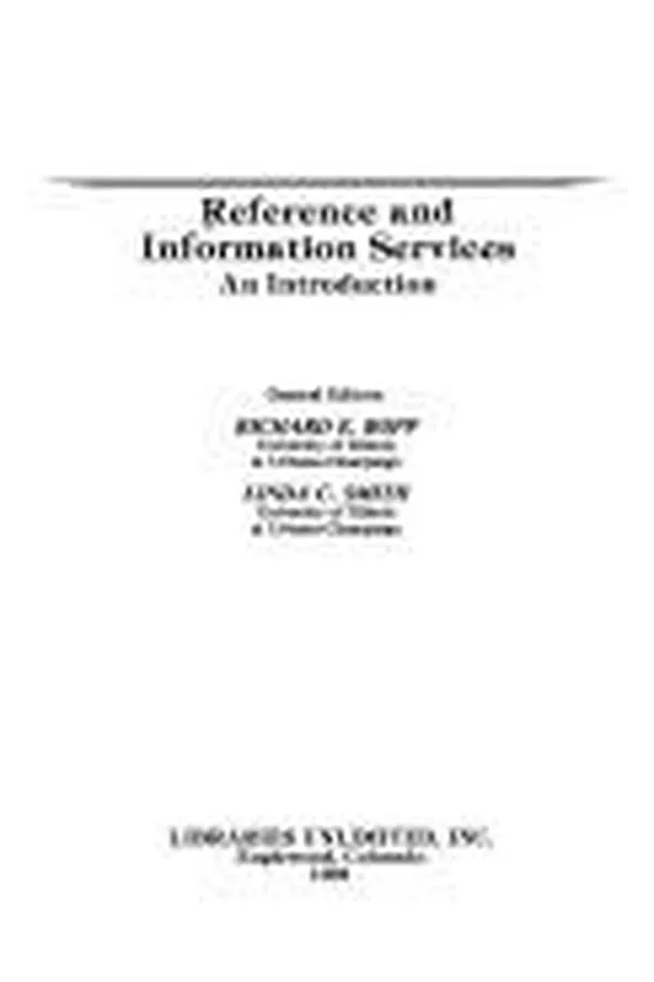 Cover of Reference and information services