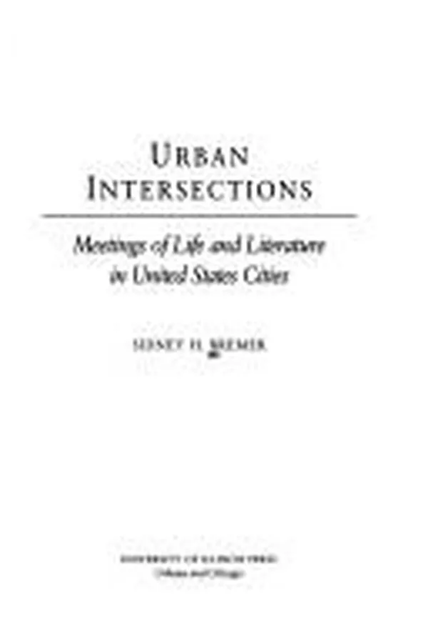 Cover of Urban intersections
