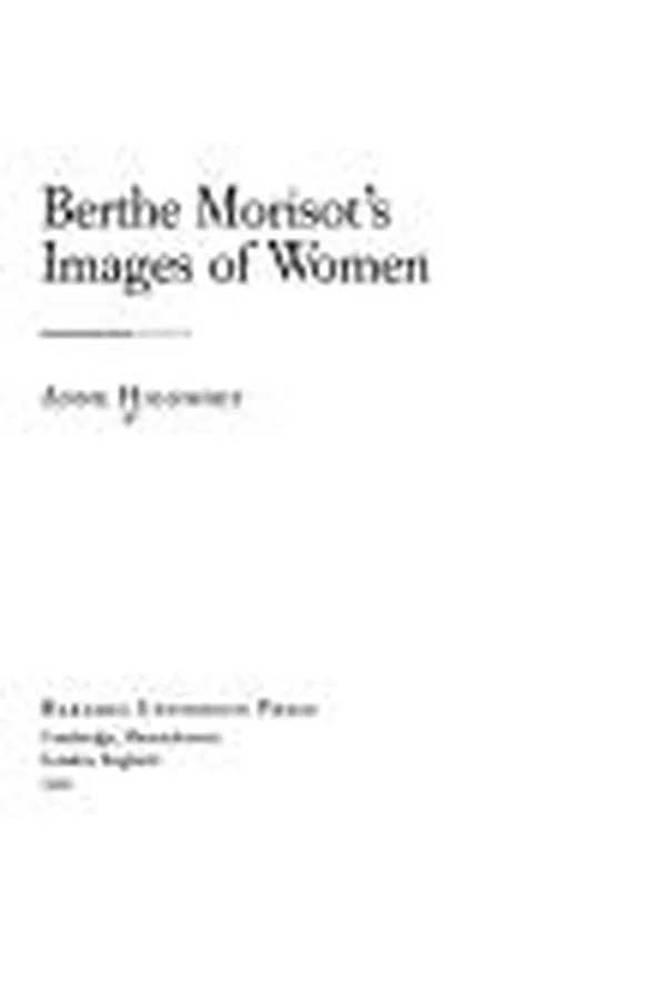 Capa de Berthe Morisot's images of women