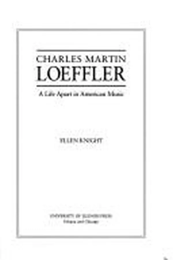 Capa de CharlesMartin Loeffler