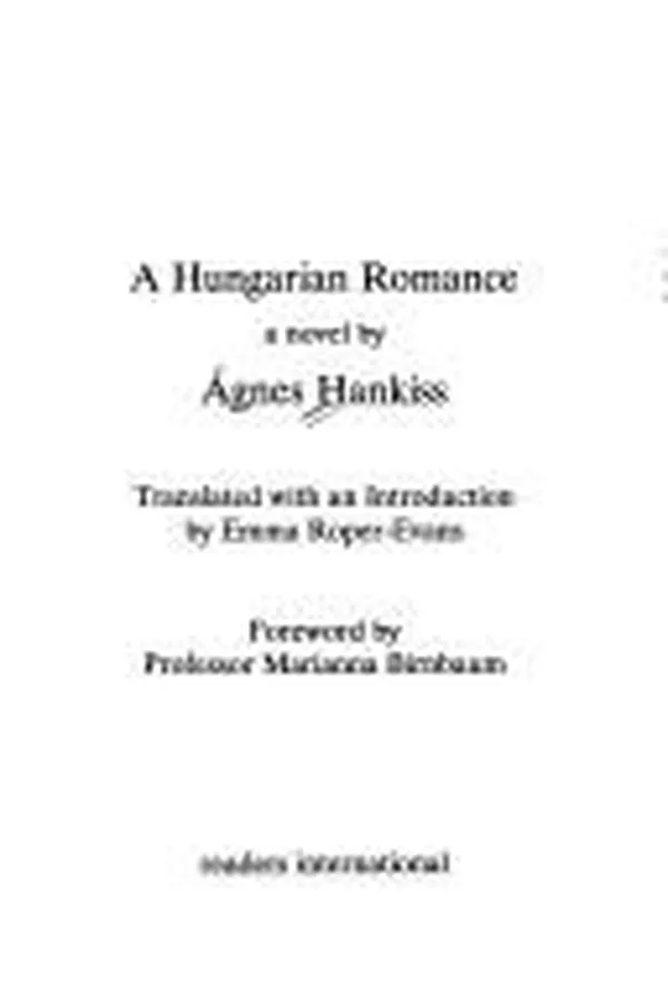 Capa de A Hungarian romance