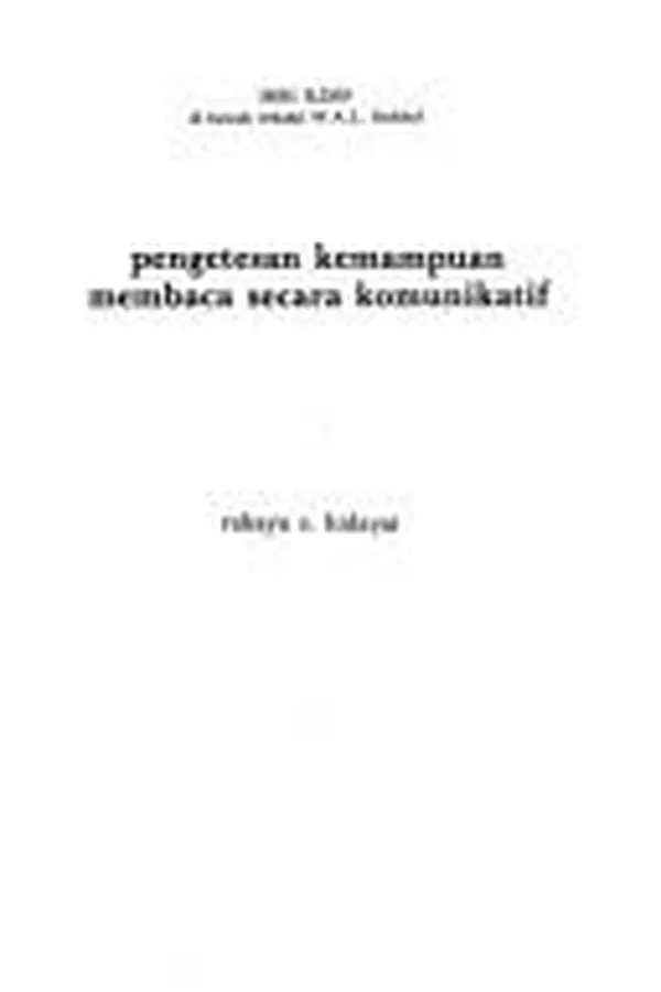 Capa de Pengetesan kemampuan membaca secara komunikatif