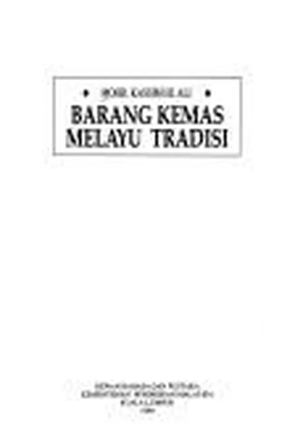 Capa de Barang kemas Melayu tradisi