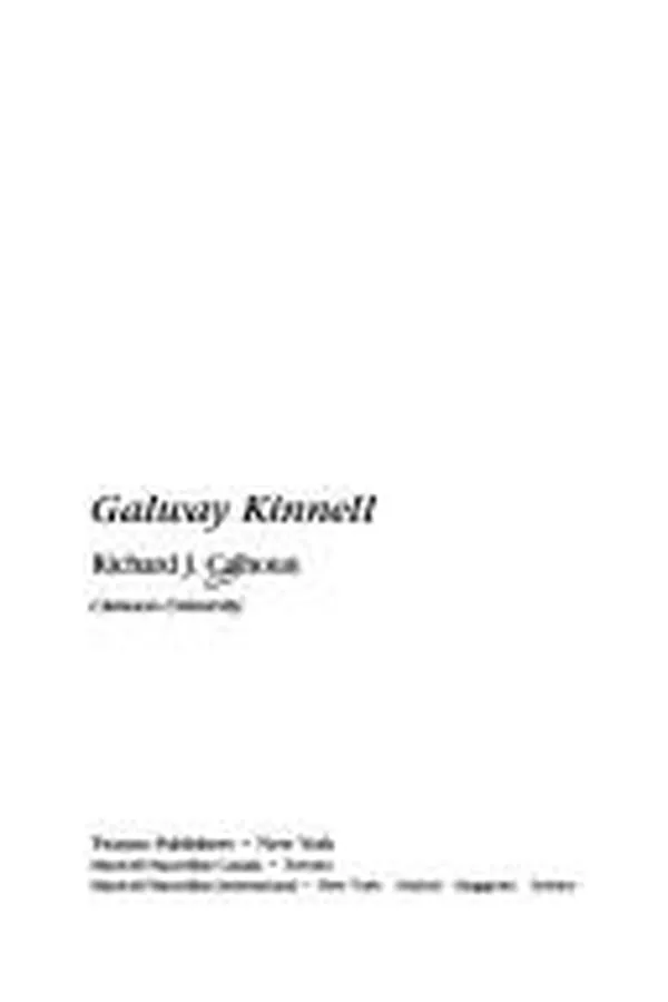 Cover of Galway Kinnell