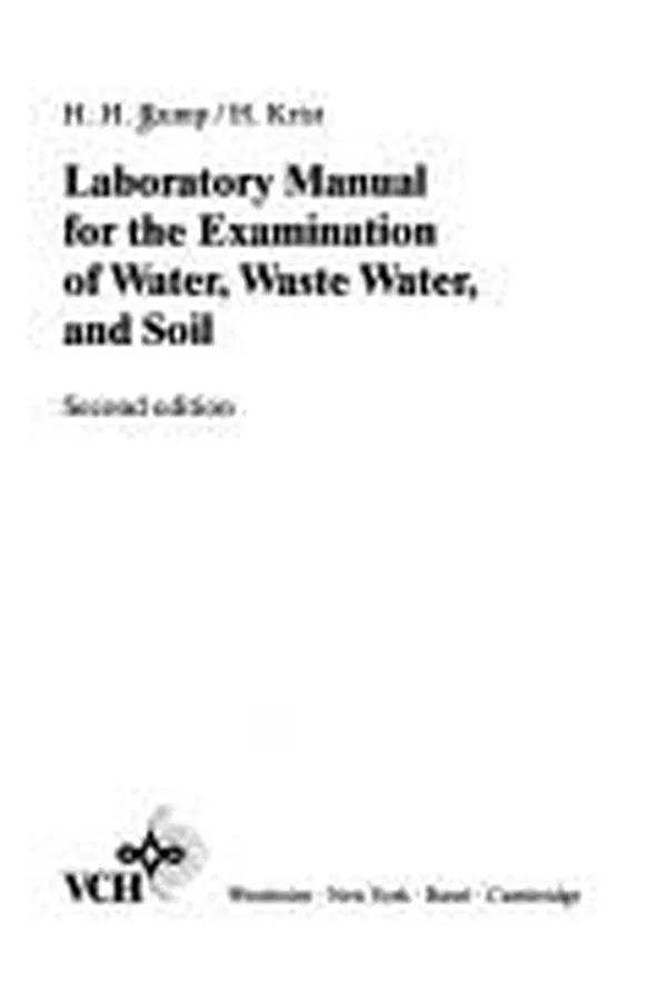 Capa de Laborhandbuch für die Untersuchung von Wasser