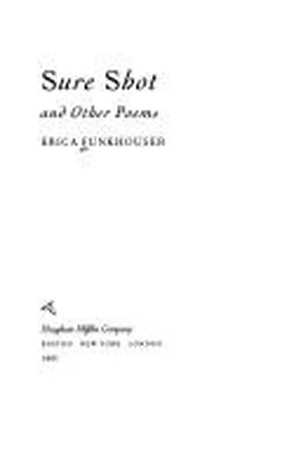 Capa de Sure shot and other poems