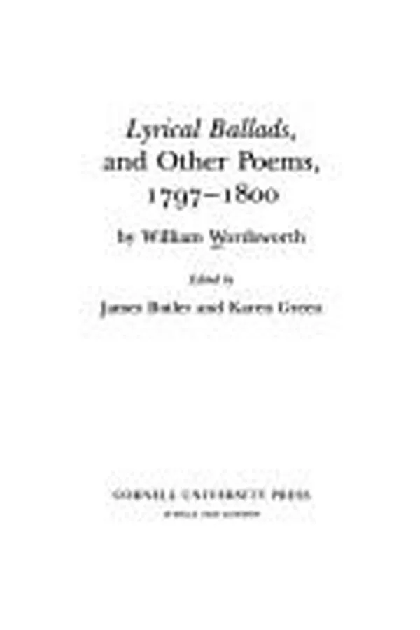 Capa de Lyrical ballads, and other poems, 1797-1800