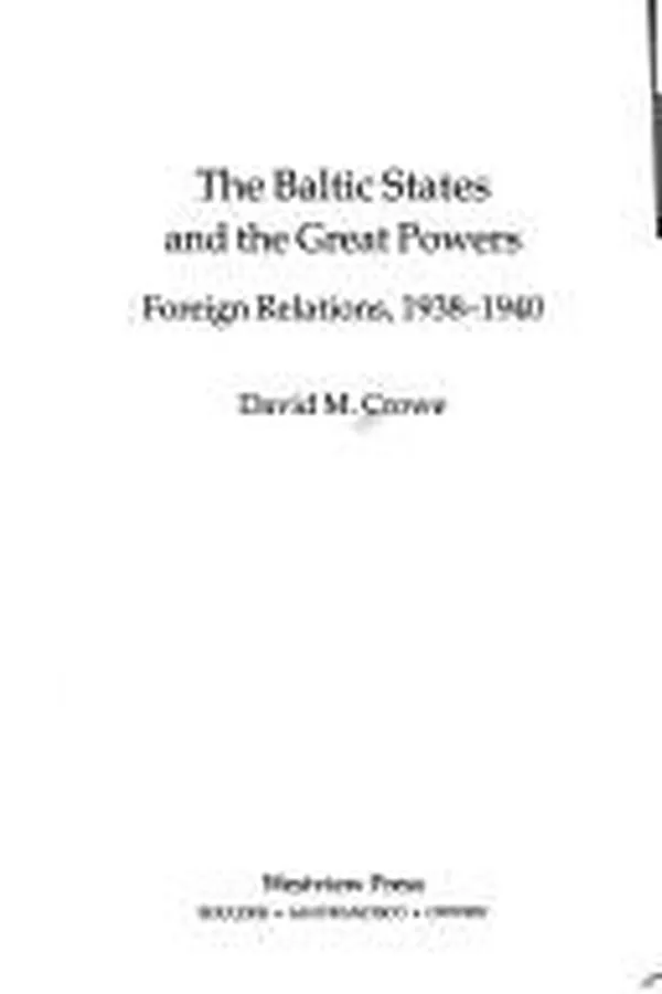 Capa de The Baltic States and the great powers