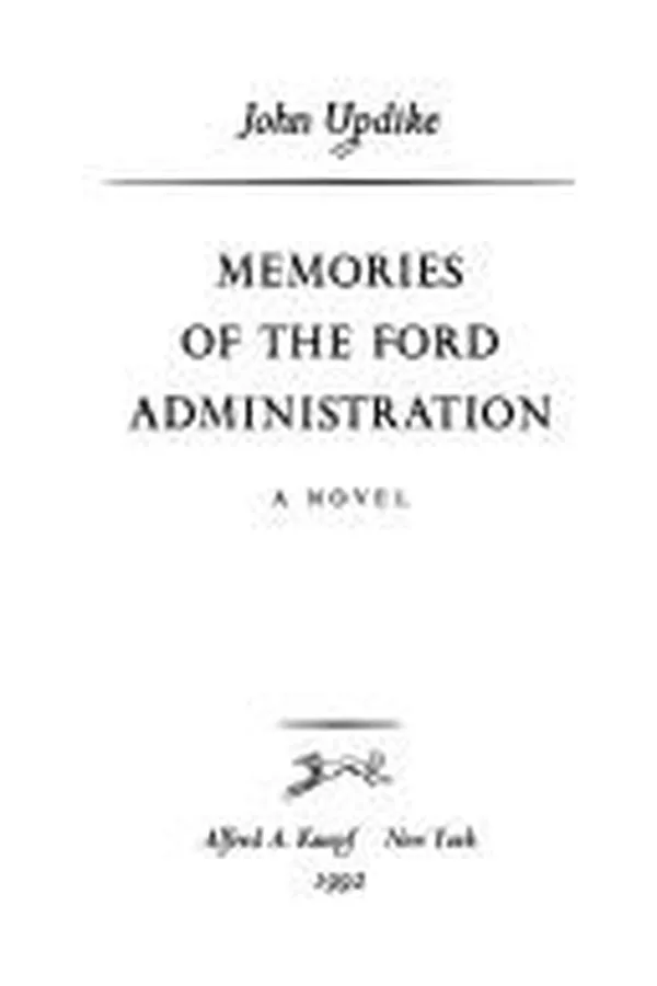 Capa de Memories of the Ford administration