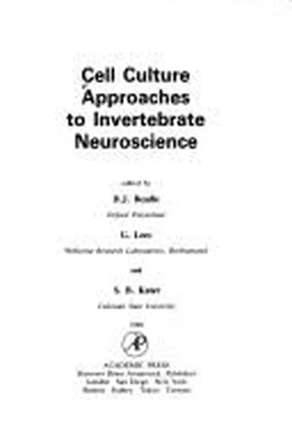 Capa de Cell culture approaches to invertebrate neuroscience