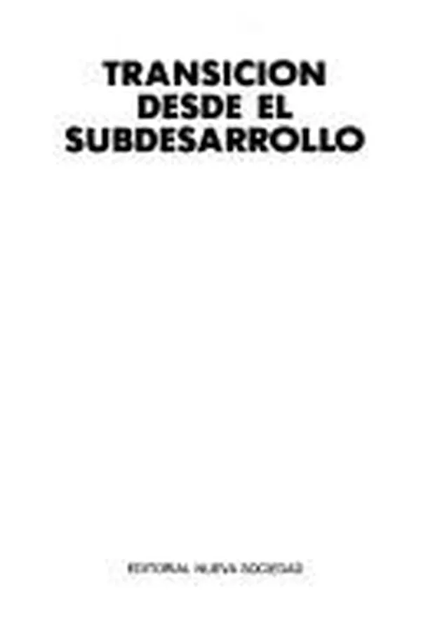 Capa de Transición desde el subdesarrollo
