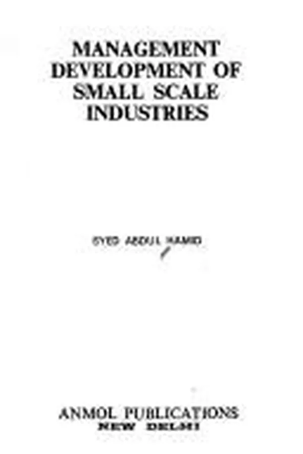 Capa de Management development of small scale industries